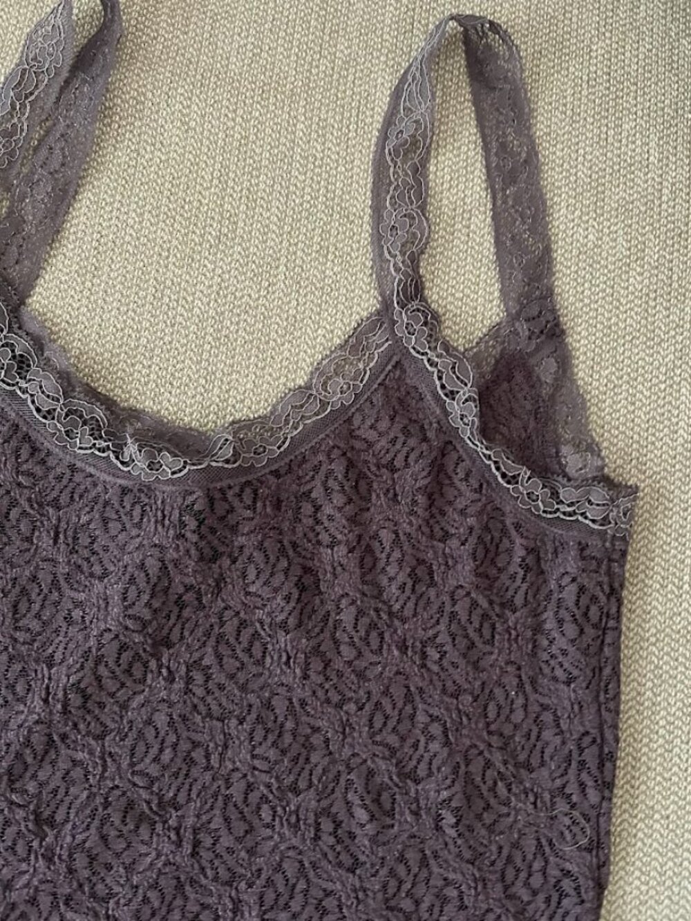 BDG Urban Outfitters Jaida Purple Plum Lace Mesh Tank Top Camisole Size Medium - Picture 7 of 13